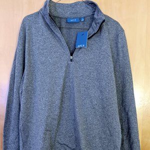 Apt. 9 1/4 Zip Men's Sweater (Heather Gray) - M